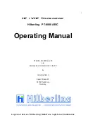 Preview for 3 page of Hilberling PT-8000 Operating Manual