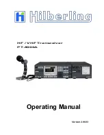 Hilberling PT-8000A Operating Manual preview