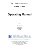 Preview for 3 page of Hilberling PT-8000A Operating Manual