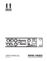 Предварительный просмотр 1 страницы Hill Audio RPS-1620 User Manual