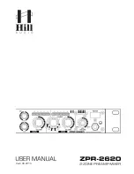 Hill Audio ZPR-2620 User Manual preview