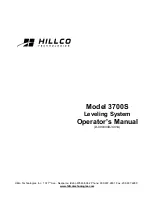 Preview for 1 page of Hillco 3700S Operator'S Manual