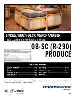 Hillphoenix OB-SC R-290 PRODUCE Installation & Operation Manual preview