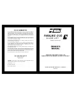 Hills PARALINE DUO Owner'S Manual preview