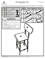 Предварительный просмотр 1 страницы Hillsdale Furniture Adams 4737-826 Quick Start Manual