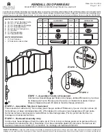 Предварительный просмотр 2 страницы Hillsdale Furniture KENDALL DUO PANEL 100377-100690 Quick Start Manual