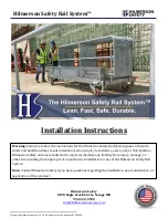 Preview for 1 page of Hilmerson Safety Safety Rail System Installation Instructions Manual