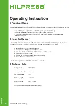 Preview for 5 page of Hilpress 11676 Operating Instruction