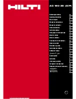 Hilti AG 180-20 (D/P) Operating Instructions Manual preview