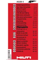 Hilti AG 230-S Operating Instructions Manual preview