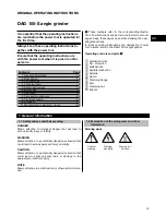 Preview for 4 page of Hilti DAG 100-S Operating Instructions Manual