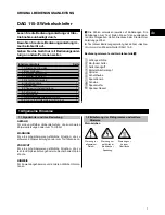 Preview for 4 page of Hilti DAG 115-S Operating Instructions Manual