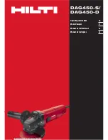 Предварительный просмотр 1 страницы Hilti DAG 450-D Operating Instructions Manual