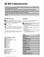 Preview for 4 page of Hilti DC180-S Operating Instructions Manual