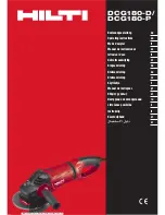 Предварительный просмотр 1 страницы Hilti DCG 180-D Operating Instructions Manual