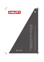 Hilti DD 110-W Original Operating Instructions preview