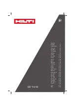 Предварительный просмотр 1 страницы Hilti DD 110-W Original Operating Instructions