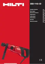 Preview for 1 page of Hilti DD110-D Operating Instructions Manual