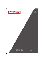 Предварительный просмотр 1 страницы Hilti DST 20-CA Original Operating Instructions