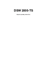 Предварительный просмотр 3 страницы Hilti DSW 2005-TS Manual