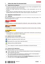 Preview for 7 page of Hilti DSW 2005-TS Manual