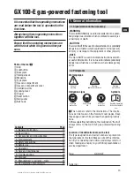 Предварительный просмотр 17 страницы Hilti GX 100-E Operating Instructions Manual