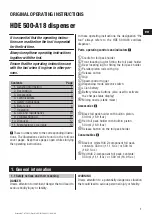 Preview for 8 page of Hilti HDE 500-A18 Opearting Instructions