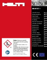 Preview for 1 page of Hilti HIT-CT 1 Instructions For Use Manual