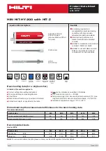 Preview for 1 page of Hilti HIT-HY 200 HIT-Z Product Data Sheet