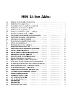 Предварительный просмотр 2 страницы Hilti Li-Ion Akku Instructions For Safety, Use And Maintenance