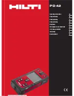 Предварительный просмотр 1 страницы Hilti PD 42 Operating Instructions Manual