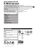 Предварительный просмотр 3 страницы Hilti PL MG-IS Operating Instructions Manual