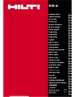 Hilti PR 3 Operating Instructions Manual предпросмотр