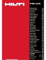 Preview for 1 page of Hilti PRA 20G Operating Instructions Manual