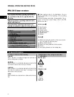 Preview for 4 page of Hilti PRA 20G Operating Instructions Manual