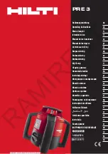 Hilti PRE 3 Operating Instructions Manual предпросмотр