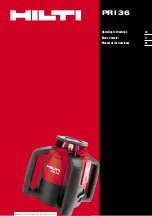 Hilti PRI 36 Operating Instructions Manual preview