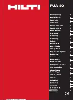 Hilti PUA 80 Operating Instructions Manual preview