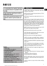 Preview for 4 page of Hilti R4X12 S Operating Instructions Manual