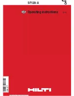 Hilti SF120-A Operating Instructions Manual предпросмотр