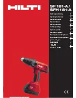 Hilti SFH 181-A Operating Instructions Manual предпросмотр