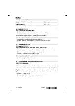 Предварительный просмотр 144 страницы Hilti SID 14-A Original Operating Instructions