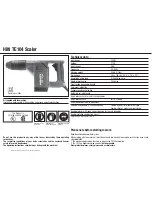 Preview for 3 page of Hilti TE 104 Operating Instructions