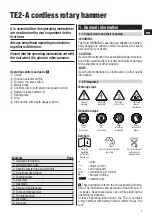 Предварительный просмотр 3 страницы Hilti TE 2-A Operating Instructions Manual