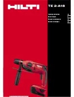 Hilti TE 2-A18 Operating Instructions Manual preview