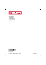 Preview for 184 page of Hilti TE 2-A22 Operating Instructions Manual