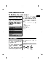 Предварительный просмотр 1 страницы Hilti TE 30-A36 Operating Instructions Manual