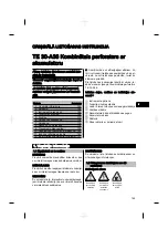 Предварительный просмотр 165 страницы Hilti TE 30-A36 Operating Instructions Manual