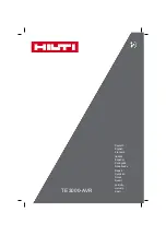 Hilti TE 3000-AVR Original Operating Instructions preview
