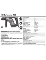 Предварительный просмотр 49 страницы Hilti TE 5-DRS Operating Instructions Manual